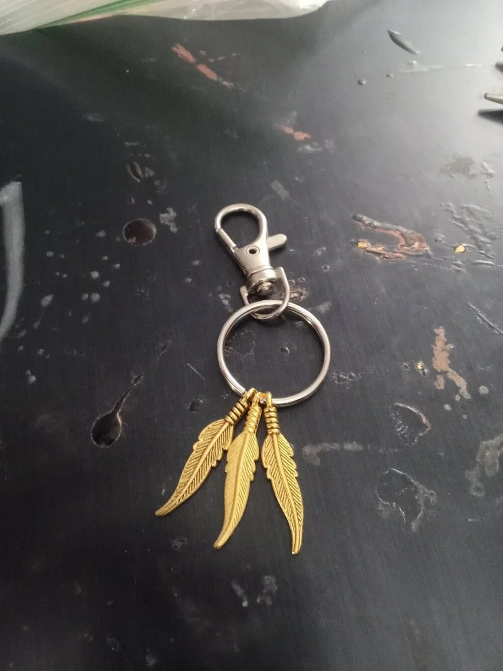 Feather Keychain Bag Charm